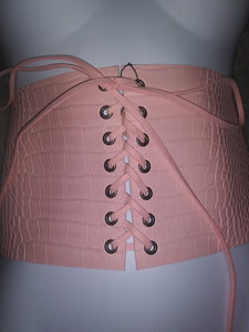 Pink Snakeskin Belt